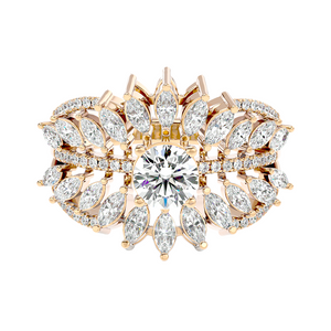 Solitaire Starburst Ring