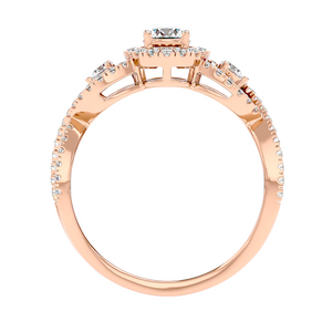 Triple Halo Ring