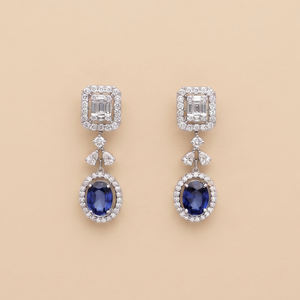 Labgrown Illusion Setting Tanzanite Hangings