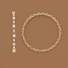 10cent Princess-Marquise Labgrown Bangle Pair
