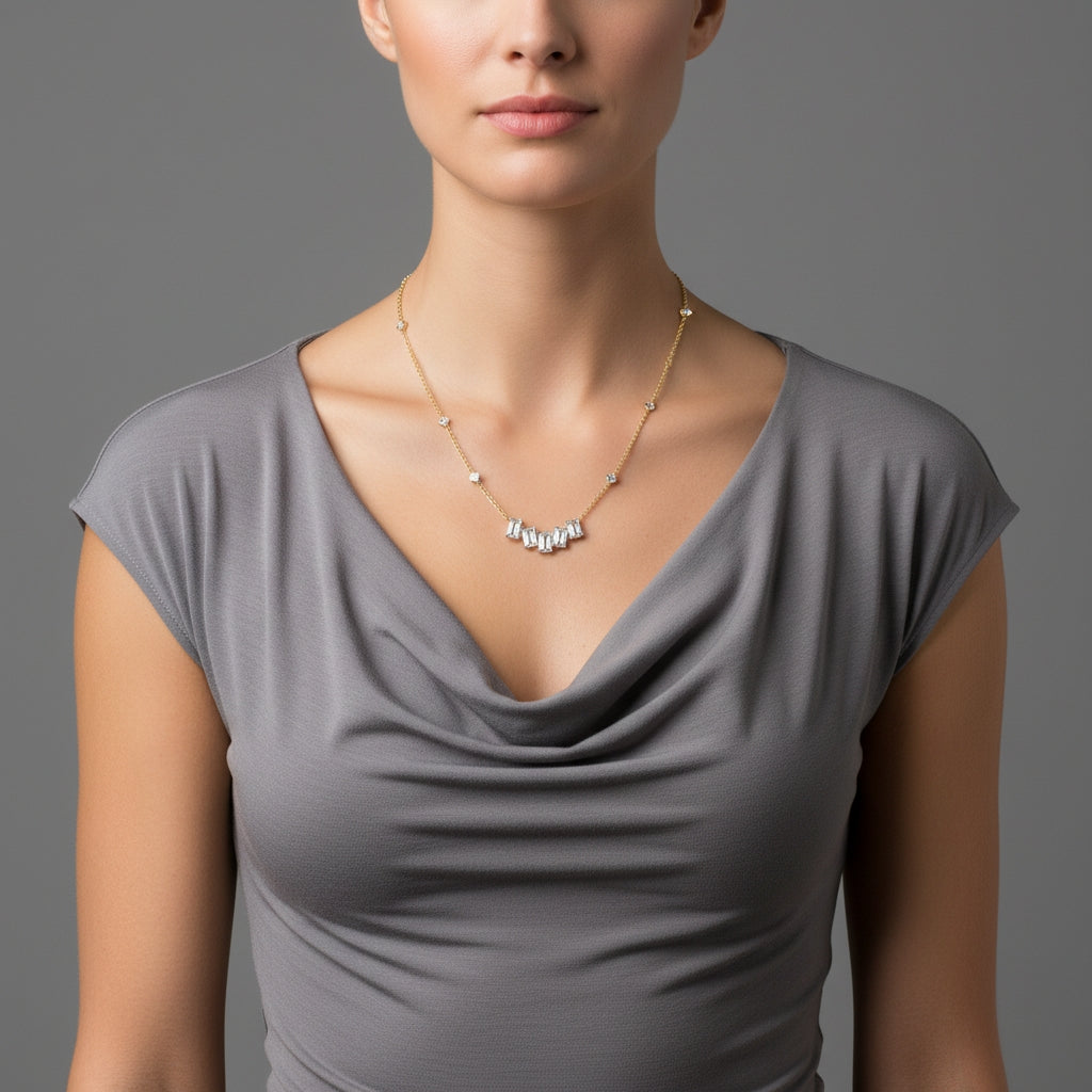 The Emerald Bar Necklace