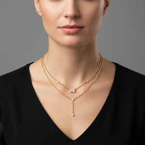 Balance Layers Solitaire Necklace
