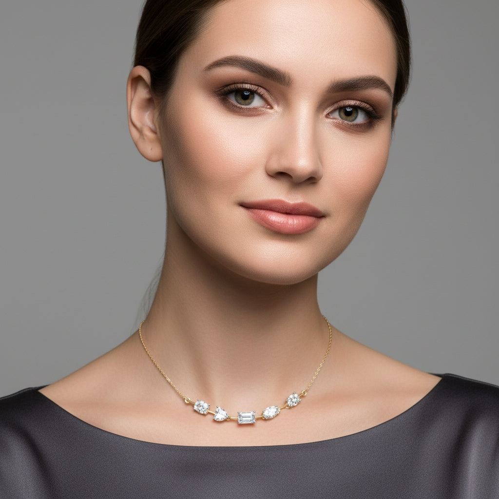 Multi-Shape Arc Necklace