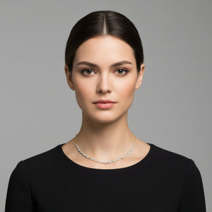 Round & Oval Curve Necklace