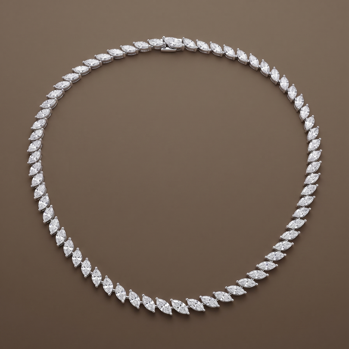 0.25 Cent Marquise Diamond Single Line Necklace, a marquise single-line diamond design, 9/14/18kt gold, at Inarra Atelier Saltlake