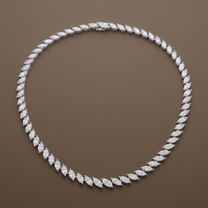 0.25cent Marquise Diamond Single Line Necklace