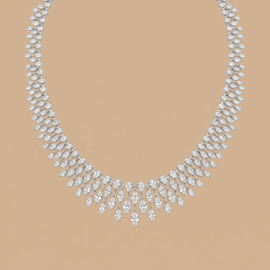 Marquise Diamonds Broad Statement Necklace
