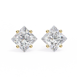 Princess Solitaire Earrings