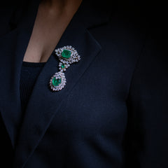 Mystic emerald brooch