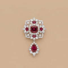 Blood Rose Pendant / Brooch