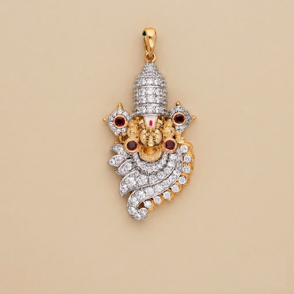 Balaji diamond crown pendant