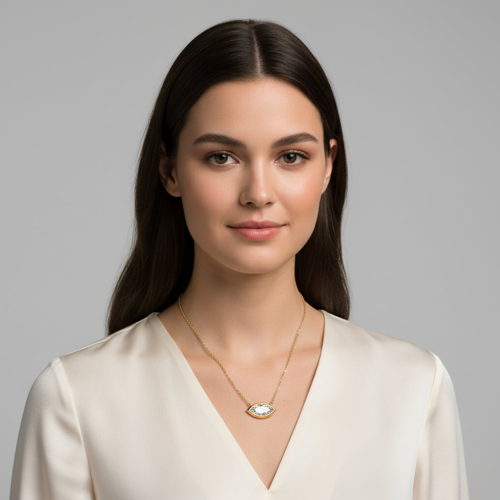 The Solitaire Marquise Pendant