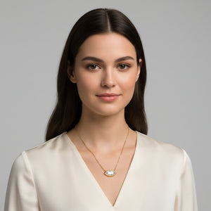 The Solitaire Marquise Pendant