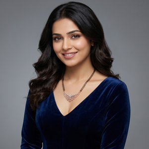Geometric Labgrown Round Diamond Mangalsutra