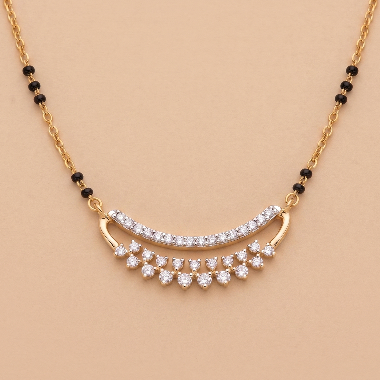 1ct Labgrown Diamond Lightweight Mangalsutra