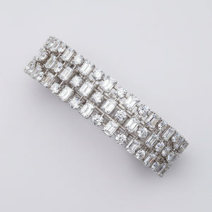 Round Emerald Broad Bracelet