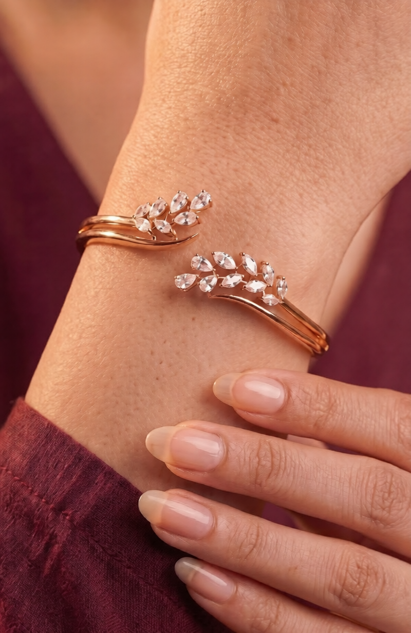 Marquise Diamond Drop Bracelet, a marquise diamond drop design in lab-grown diamonds, at Inarra Atelier Kolkata