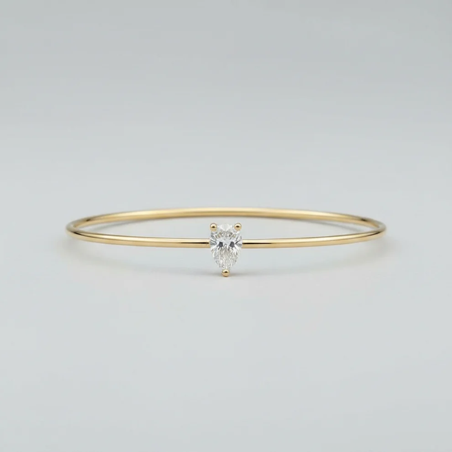 Serenity Drip Bracelet, a drip-style diamond design in lab-grown diamonds, 9/14/18kt gold, at Inarra Atelier Kolkata