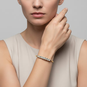 Round & Princess-cut Bar Bracelet