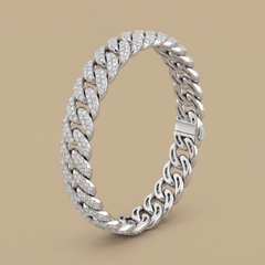 Labgrown Cuban Tennis Bracelet Men