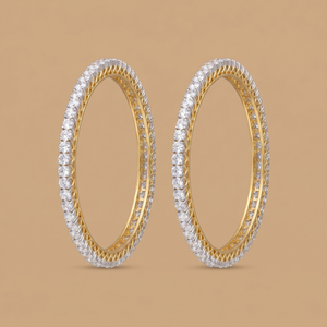 0.10cent Round Diamond Labgrown Bangle Pair