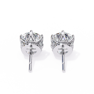 IGI-certified lab-grown round diamond stud earrings – insured secure shipping