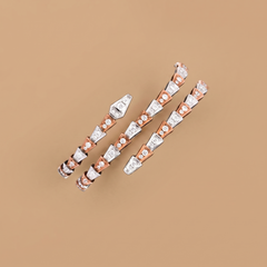 2 Layer Serpent Diamond Spring Bracelet