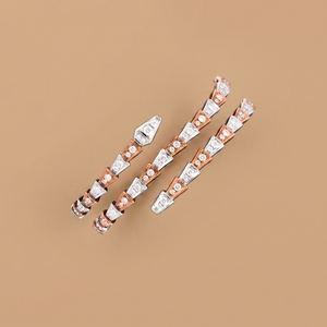 2 Layer Serpent Diamond Spring Bracelet