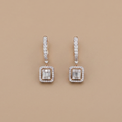Vintage Baguette Diamond Earrings
