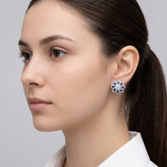 Diamond Floral Studs