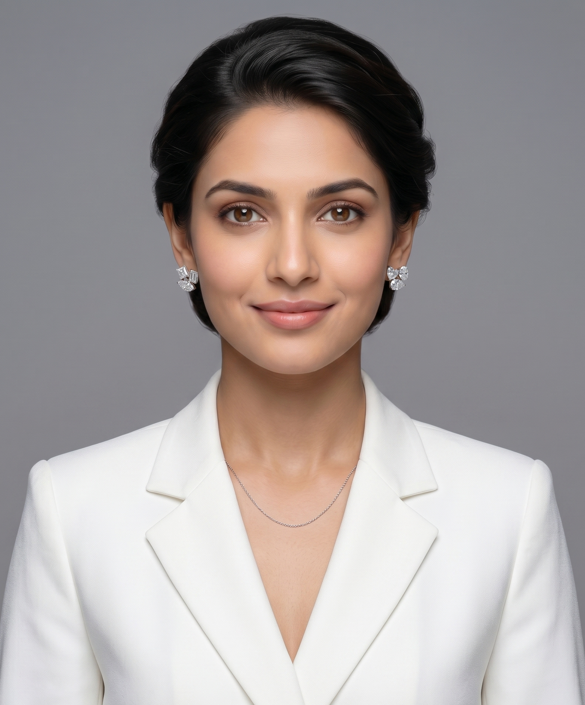 Charm Grace single-side lab-grown diamond earring, 9/14/18kt gold & silver, Inarra Atelier