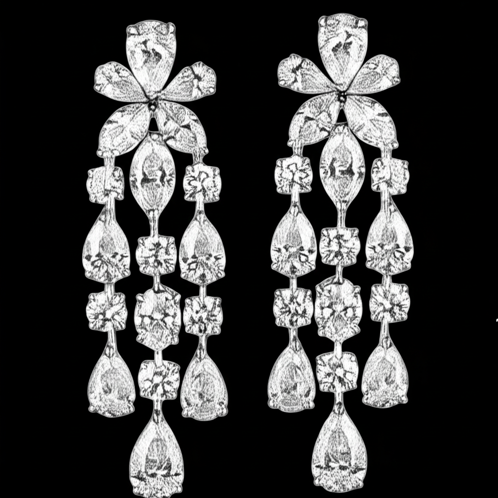 Orchid Rainfall Earrings
