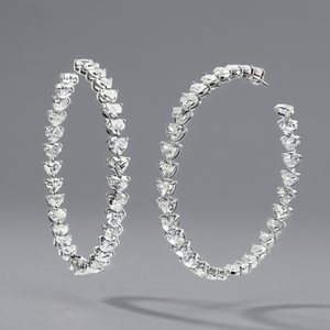 Glimmering Heart Duet Earrings