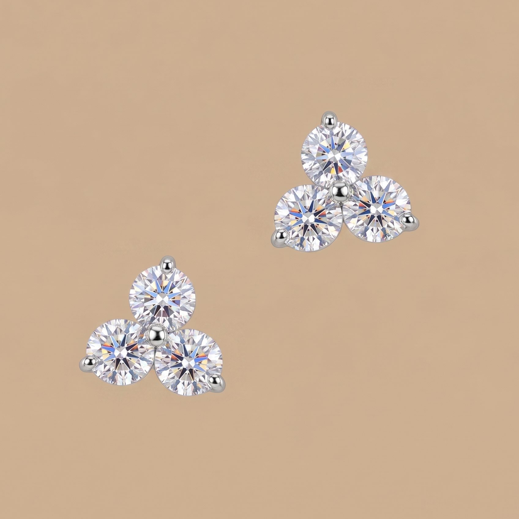 Trio 25 cent Round Earrings