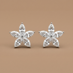 Glimmering Five-Point Marquise Earrings