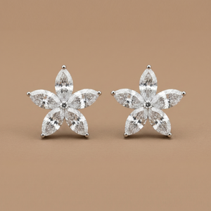 Glimmering Five-Point Marquise Earrings