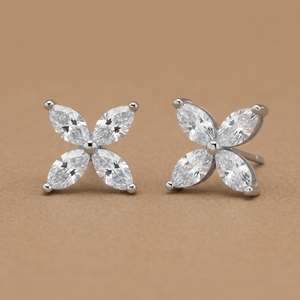 30 cent Marquise Floral Earrings