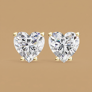 Heart Solitaire Earrings