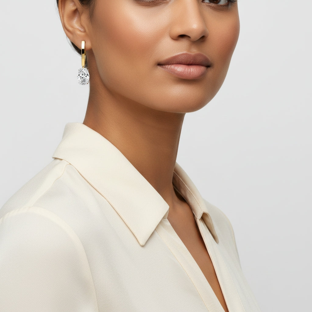 Classic Oval Solitaire Earrings