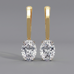 Classic Oval Solitaire Earrings