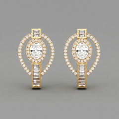 Mixed-Cut Deco Earrings