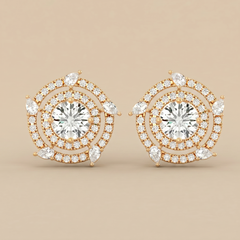 Round & Marquise Galaxy Studs