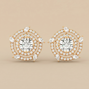 Round & Marquise Galaxy Studs