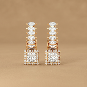 Marquise Square Drops Earrings
