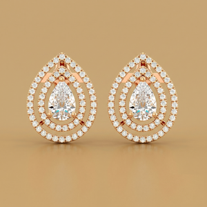 Solitaire Double Halo Studs