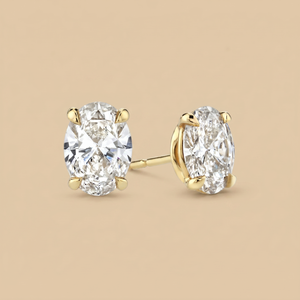 1.25-1.25ct Labgrown Oval Diamond Solitaire Studs