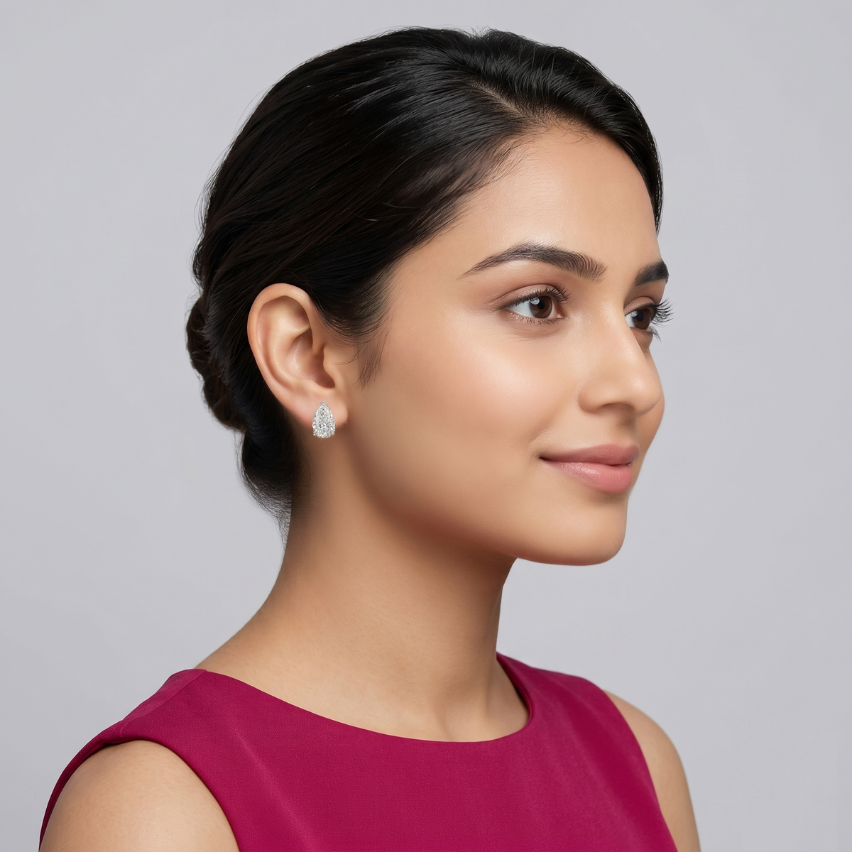 1.5-1.5ct Labgrown Drop Diamond Solitaire Studs