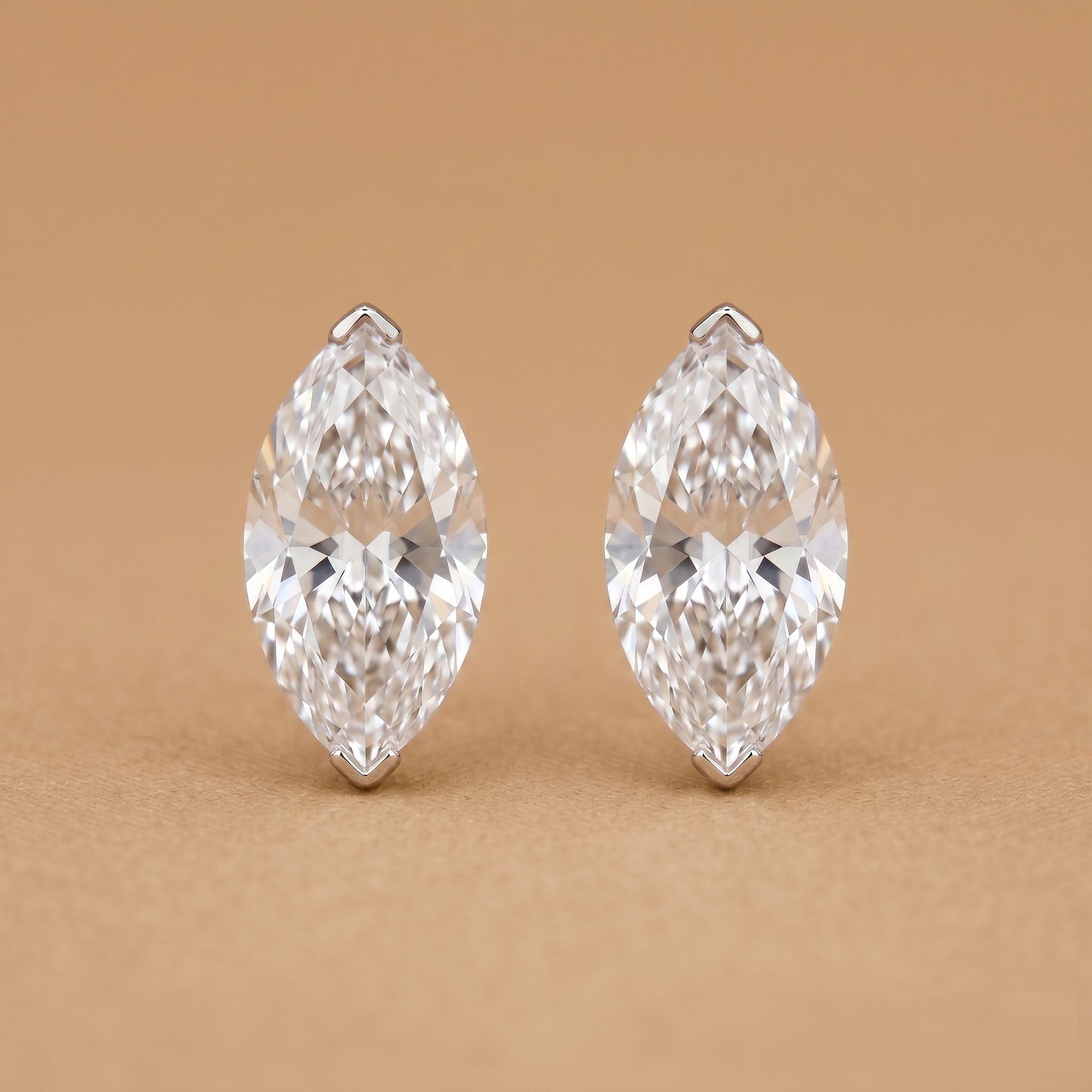 1.25-1.25ct Labgrown Marquise Diamond Solitaire Studs