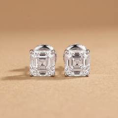 1.5-1.5ct Labgrown Asscher Solitaire Studs