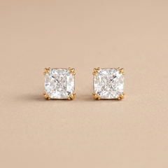 1-1ct Classic Cushion Solitaire Studs